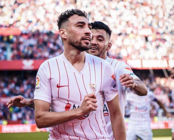 هدف منير الحدادي أمام وست هام يونايتد في الدوري الأوروبي, منير الحدادي, but munir el haddadi , fc seville, West Ham United