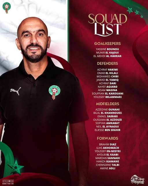 لائحة المنتخب الوطني المستدعاة لمباراتي النيجر و زامبيا