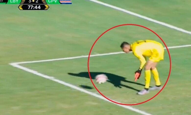 ملخص مباراة ليبيا والرأس الأخضر وخطأ كارثي لحارس ليبيا