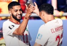 فرحة الصيباري مسجل هدف الفوز على اسكتلندا