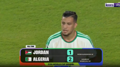 باراة الجزائر والاردن