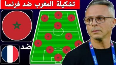 تشكيلة المنتخب المغربي ضد فرنسا