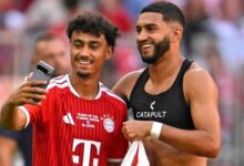 اسيست اسماعيل الصيباري في اول مباراة مع باير ميونخ
